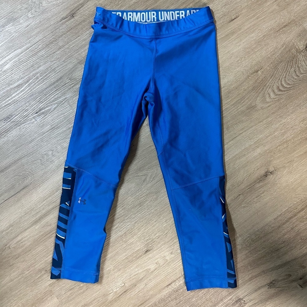 Under Armour Royal Blue Cropped Leggings Size Small
